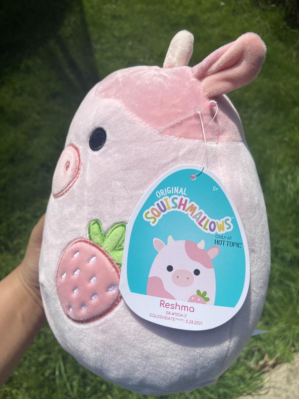 Squishmallow 14” Reshma Pink Cow Bandana Plush  Exclusive