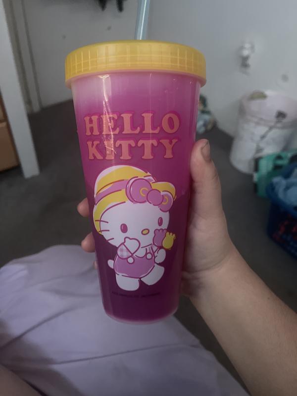 Sanrio Hello Kitty Garden Doodle Color-Changing Plastic Tumbler Cups | Set of 4