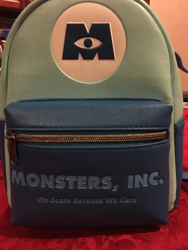 Disney Loungefly Monsters Inc. Company Mini Backpack "We Scare Because  We Care"