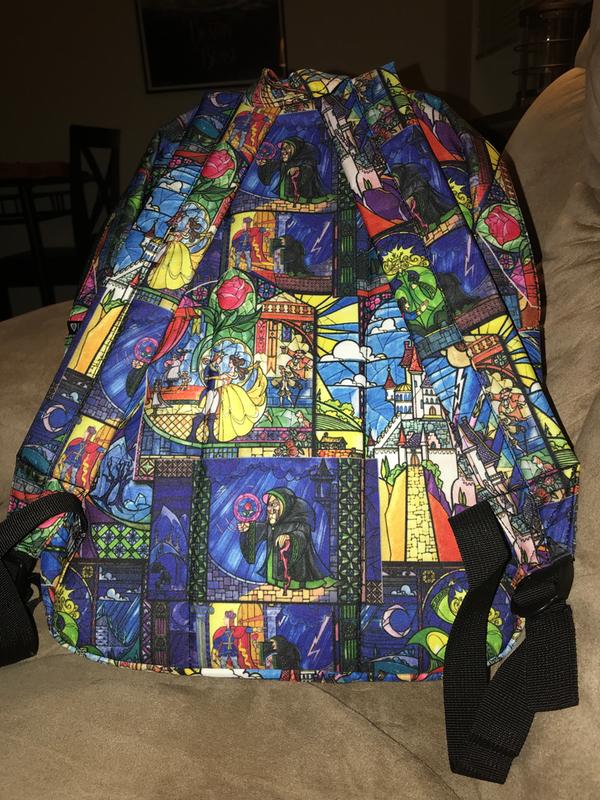 Loungefly Disney Beauty And The Beast Stained Glass Backpack  display picture 2