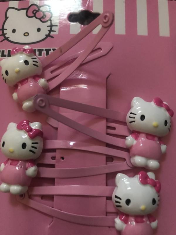Hello Kitty Classic Pink Hair Clip Set | Hot Topic Hello Kitty Classic Pink Hair Clip Set | Hot Topic