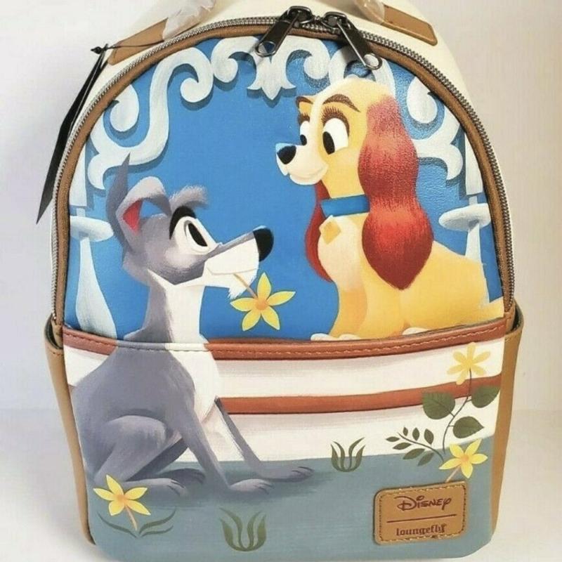 Loungefly NWT Disney Lady & The Tramp Flower Scene Mini  Backpack Book LOUNGEFLY Disney Lady & The Tramp Flower Scene Mini Backpack  main image 3