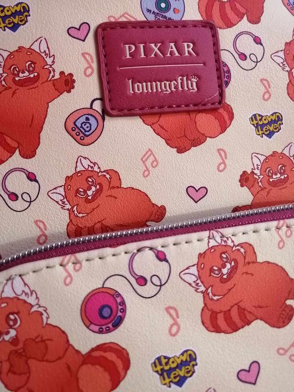NWT Loungefly Disney Pixar Turning Red Panda Doodle Print Mini Backpack Disney Loungefly Pixar Turning Red Panda Allover Print Mini  main image 3