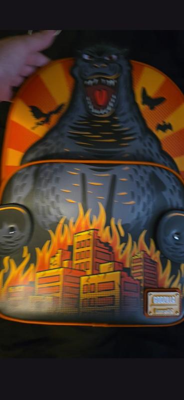 Loungefly Godzilla City Flames Backpack | Hot Topic display picture 2