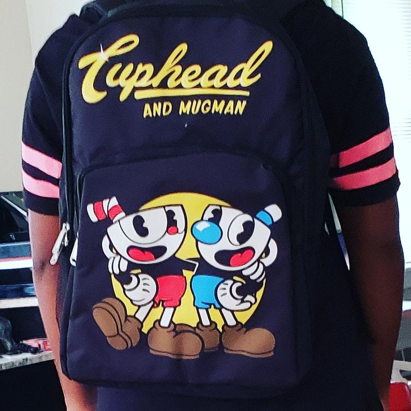 Cuphead and mugman backpack best sale