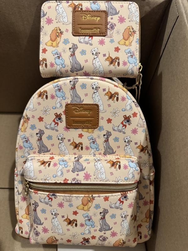 Loungefly Disney Dogs Floral Mini Zipper Wallet | Hot Topic display picture 2