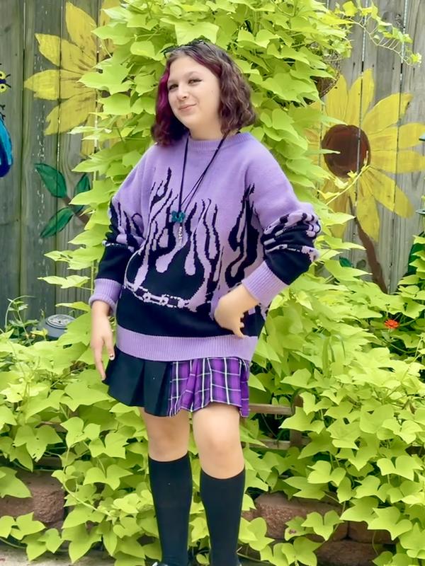 Purple plaid skirt hot topic best sale