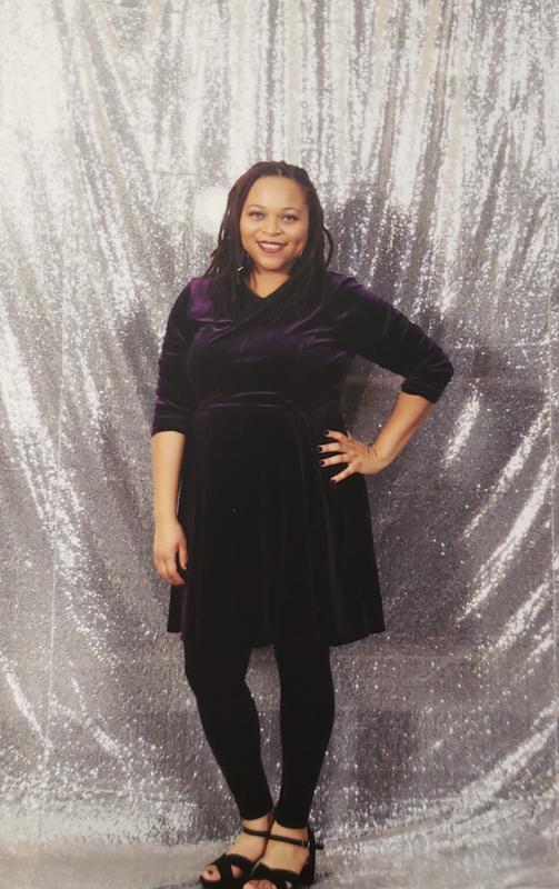 Purple Velvet Long-Sleeve Dress | Hot Topic