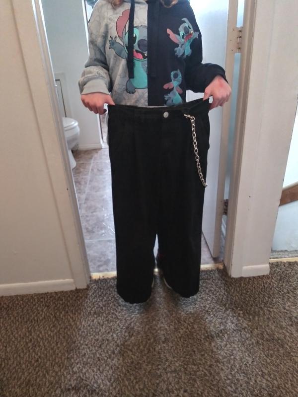 Black Denim Chain Jogger Pants | Hot Topic