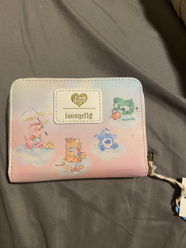 Loungefly Care Bears Rainbow Tie-Dye Mini Zipper Wallet