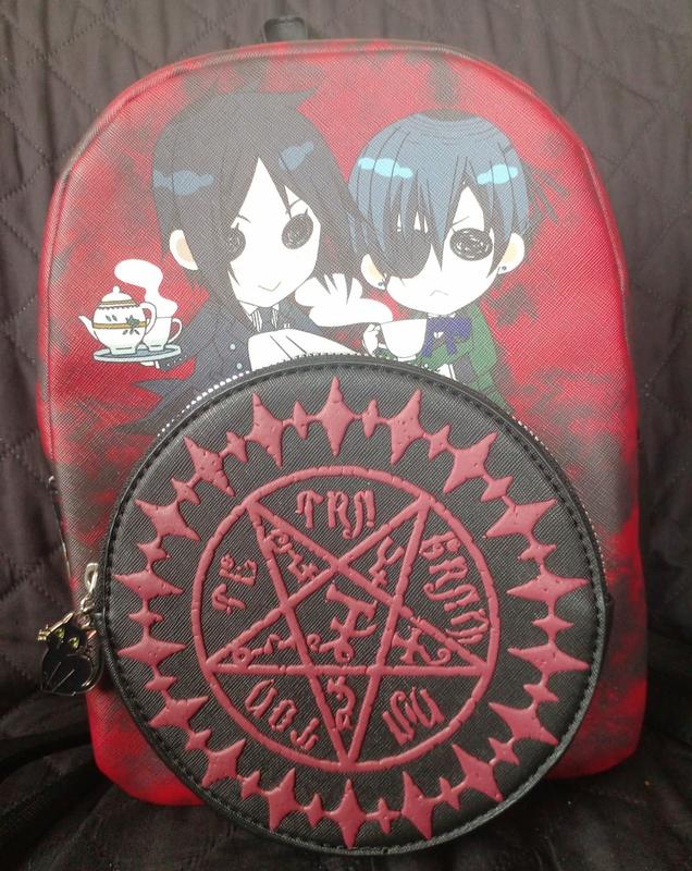 black butler mini backpack Black Butler Chibi Ciel & Sebastian Mini Backpack