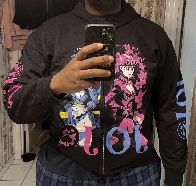 JoJo's Bizarre Adventure: Golden Wind Blue & Pink Hoodie | Hot Topic