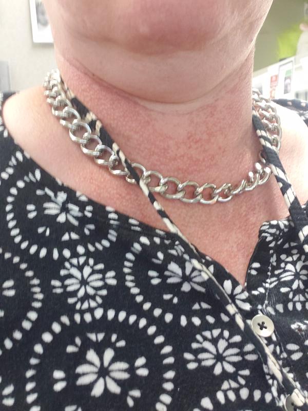 Hot topic cuban sale link stainless choker chain