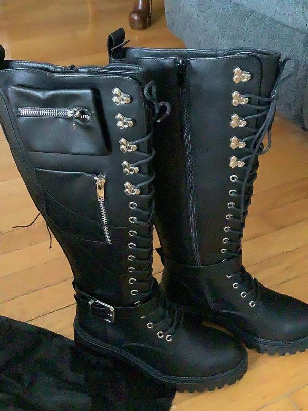 Hot topic thigh high hot sale boots