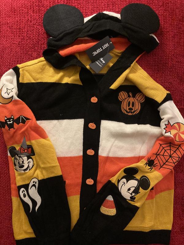Disney Her Universe Mickey Mouse Candy Corn Halloween Cardigan Hot Topic Size L