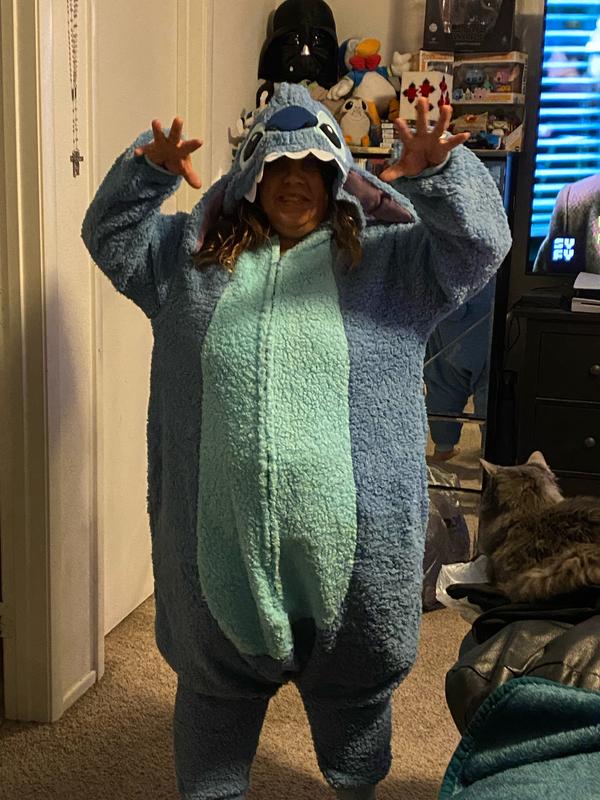  Disney Lilo And Stitch Adult Unisex Stitch Costume Sherpa  Fleece One Piece Pajama Union Suit : Clothing, Shoes & Jewelry