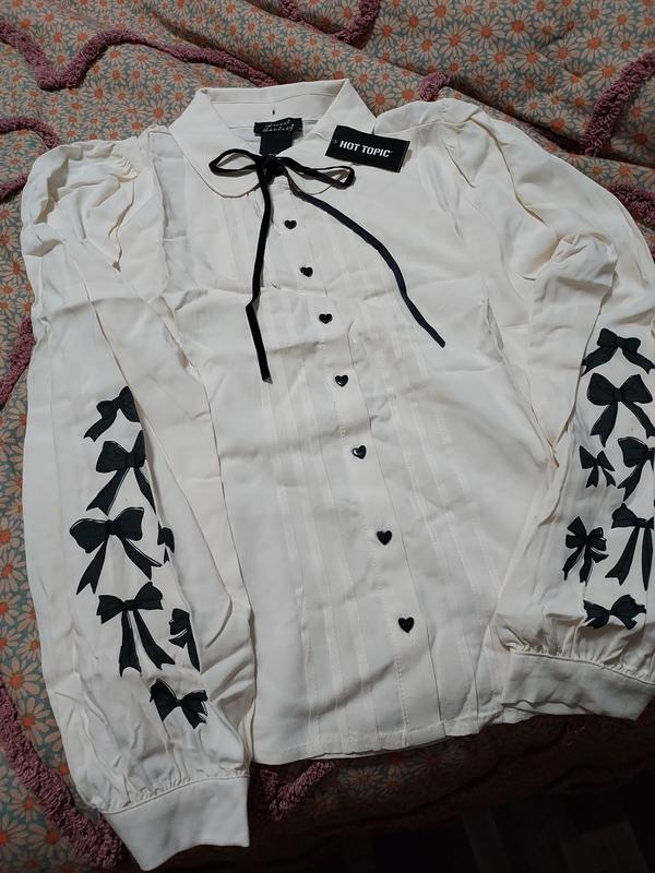 Sweet Society Black Ribbon Woven Girls Long-Sleeve Top | Hot Topic