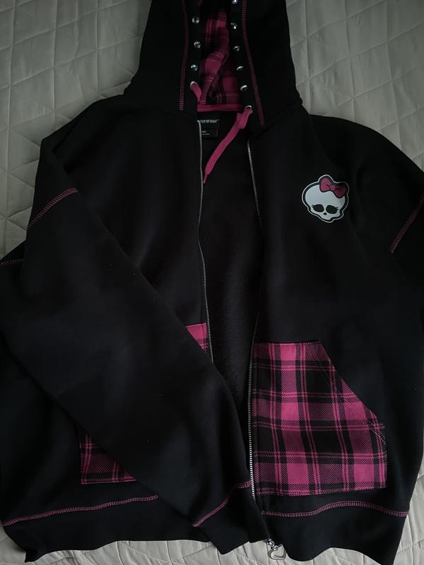 Monster High Logo Plaid Girls Hoodie | Hot Topic