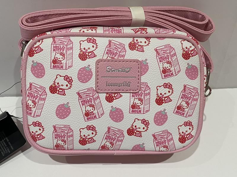 Hello Kitty, Bags, Super Cute Hello Kitty Strawberries Handshoulderbody  Bag With Zipper