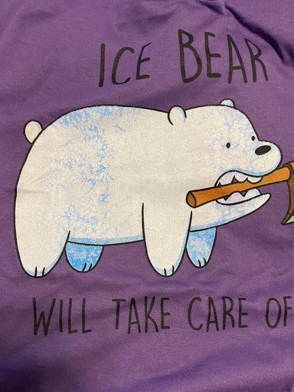 CN We Bare Bears Ice Bear Faux Pocket T-Shirt