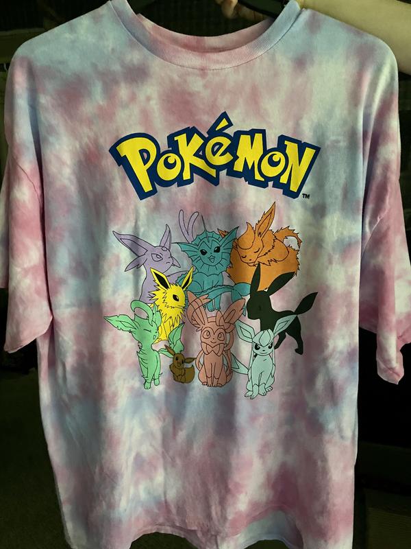 Hot Topic Pokemon Eevee Evolution Tarot Card T-Shirt Multicolor