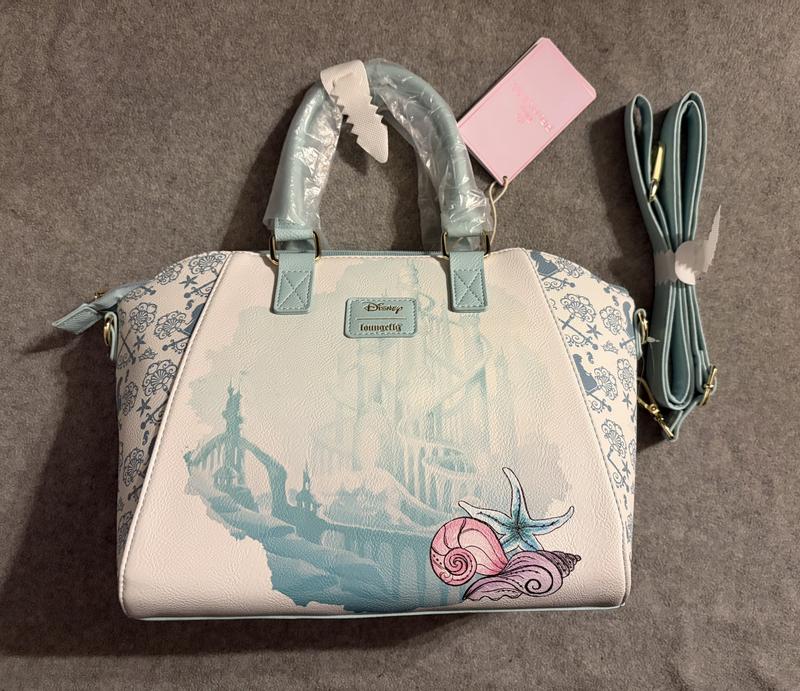 Loungefly Disney The Little Mermaid Blue Watercolor Satchel  display picture 1