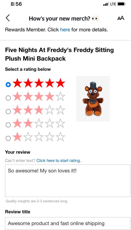 Five Nights At Freddy\'s Freddy‎ Sitting Plush Mini Backpack Hot Topic HHN Hot Topic Five Nights At Freddy main image 2