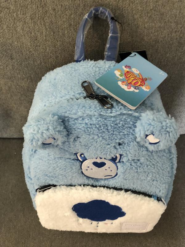 Loungefly Grumpy Bear Flocked Care Bear Mini Backpack NWT