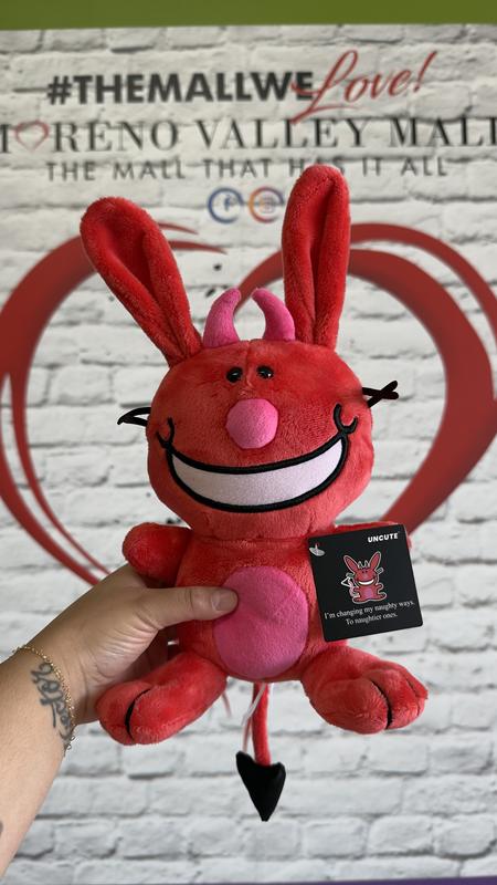 Happy Bunny ぬいぐるみ 赤 It's Happy Bunny Devil Plush | Hot Topic