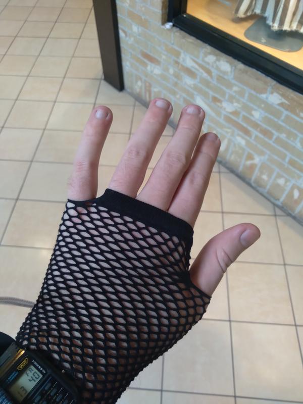 Black Fishnet Long Fingerless Gloves