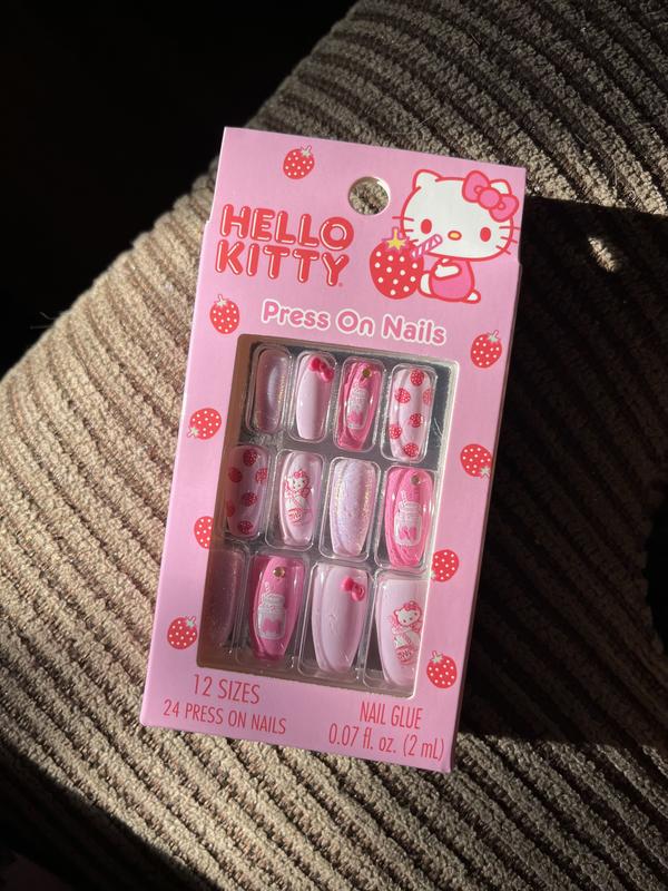 Hello Kitty Strawberry Milk Faux Nail Set | Hot Topic