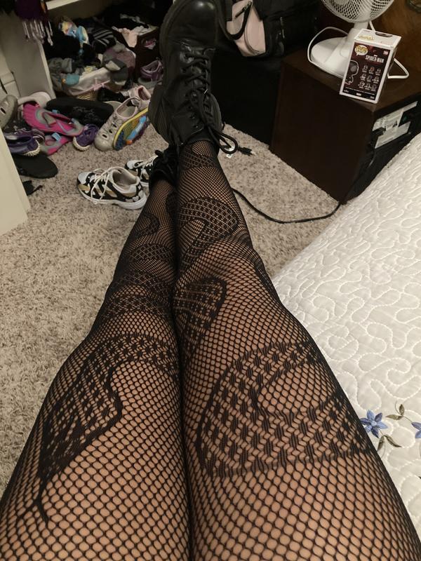 Leg Avenue Black Snake Fishnet Tights