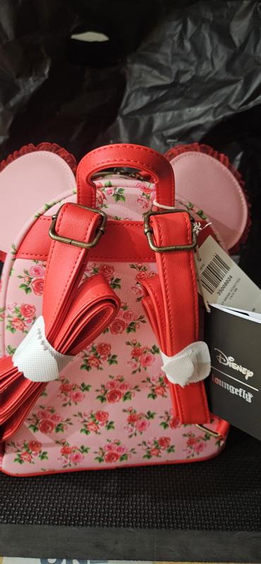 Brand New! Loungefly Disney Minnie Mouse Pink & Red Roses Figural Mini Backpack Loungefly Disney Minnie Mouse Pink & Red Roses Figural Mini  main image 2