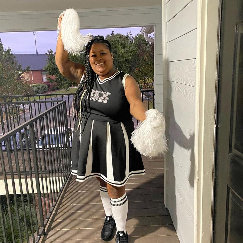 Black & White Hex University Cheer Dress Plus Size | Hot Topic