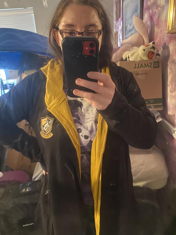 Hot Topic Harry buy Potter Hufflepuff Zip-Up Hoodie Cloak