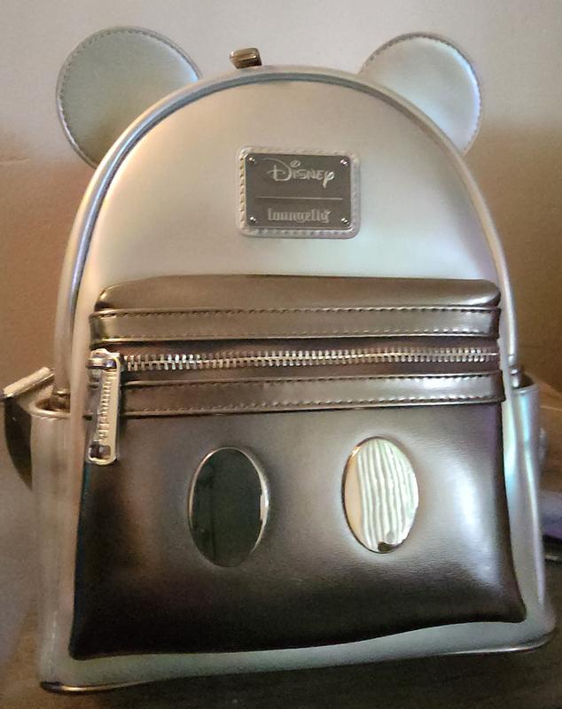 Loungefly Disney100 Mickey Mouse Platinum Mini Backpack