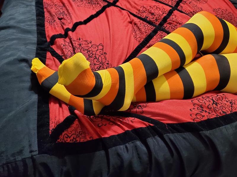 Candy Corn Stripe Tights