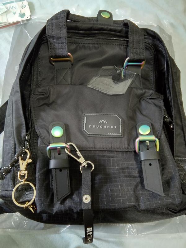 doughnut macaroon mini backpack in black Doughnut Macaroon Mini Gamescape Series Black Mini Backpack