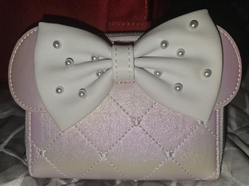 Loungefly Disney Minnie Mouse Pink Pearl Mini Zipper Wallet  display picture 1