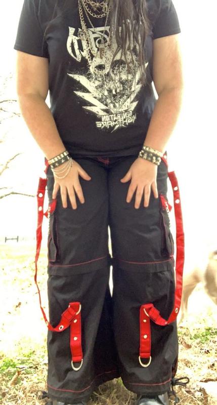 【TRIPP NYC】Zipoff Pants - Red TRIPP NYC - SPIDER ZIP OFF PANT RED