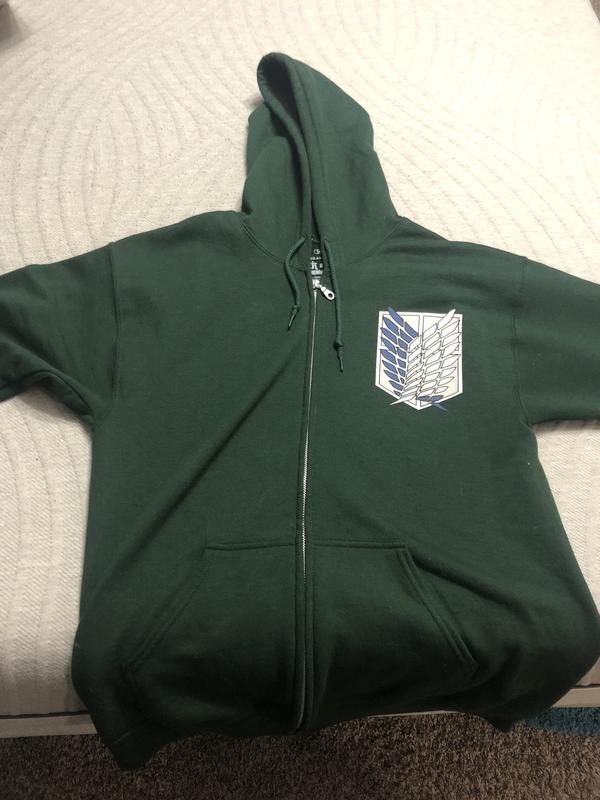 Attack on titan hoodie green new arrivals