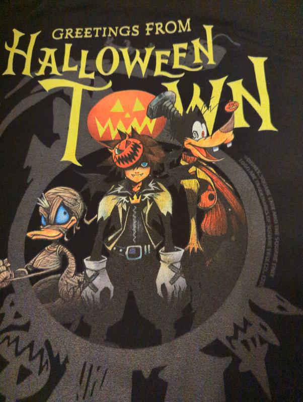 Disney Kingdom Hearts Greetings Halloween Town T-Shirt
