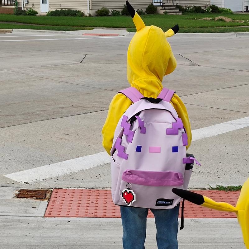 axolotl mini backpack Xoxi The making it a fun way to spark curiosity about unique underwater wildlife and habitats Minecraft Axolotl Backpack | Hot