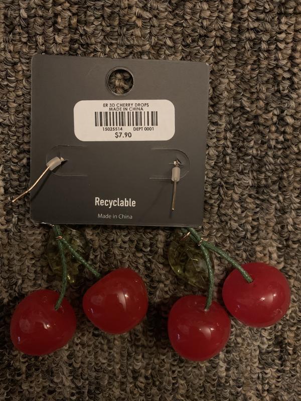 Hot topic store cherry earrings