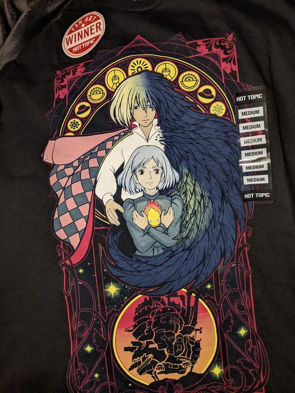 トップス Howl's moving Castle tee Studio Ghibli Howl's Moving Castle Sophie & Calcifer Women's