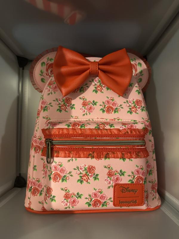 Brand New! Loungefly Disney Minnie Mouse Pink & Red Roses Figural Mini Backpack Loungefly Disney Minnie Mouse Pink & Red Roses Figural Mini  main image 3
