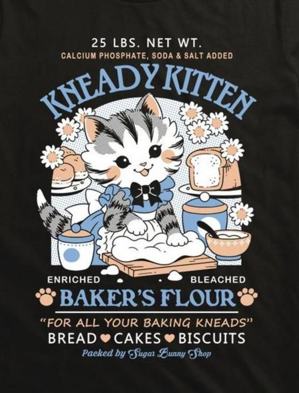 Kneady Kitten Baker's Flour Shirt – Sugar Bunny Shop