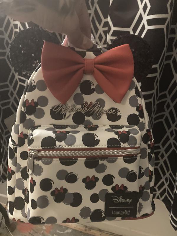 Loungefly Disney Minnie Mouse Glitter Ears Mini Backpack 