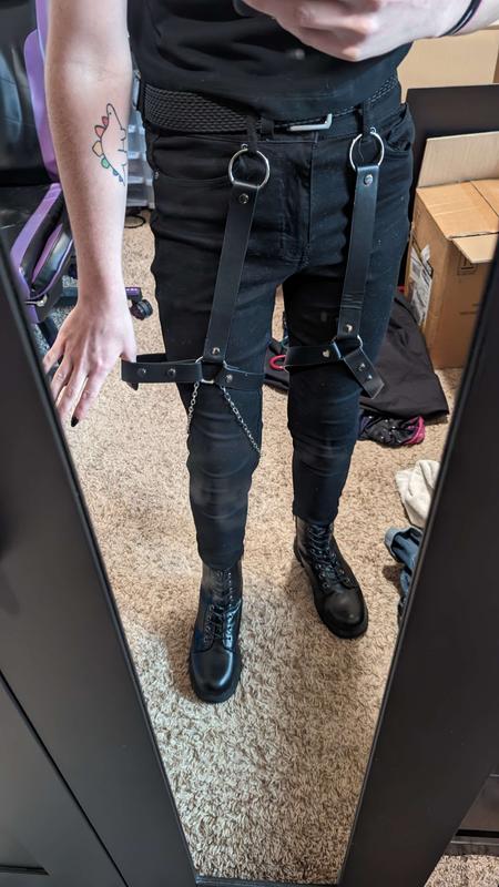 Black Garter O-Ring Pants | Hot Topic