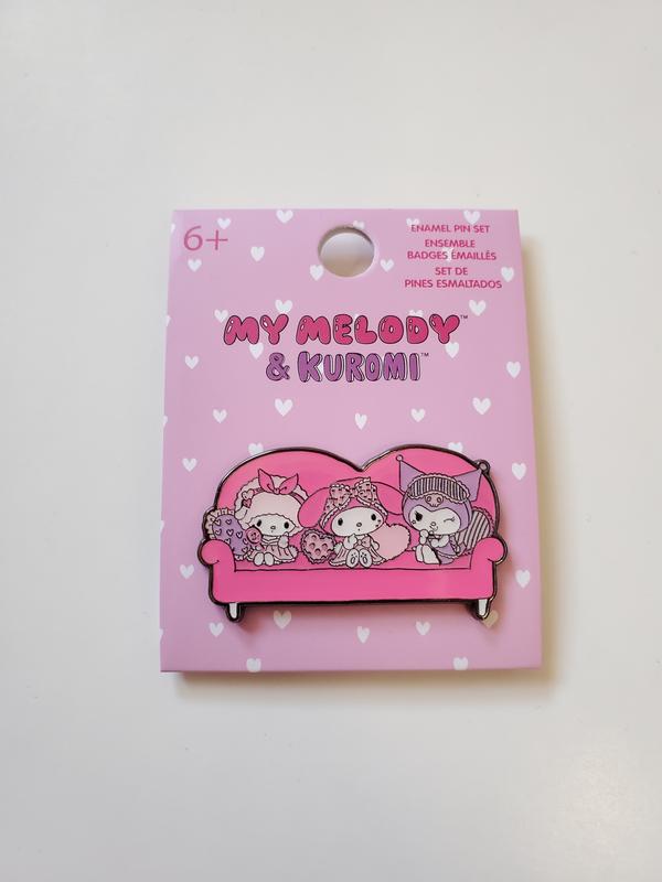 Sanrio Hello Kitty My Melody & Kuromi Slumber Party Enamel Pin Set